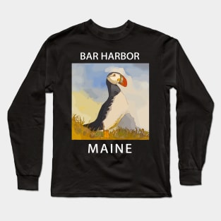 Puffin Lover - Bar Harbor Maine Long Sleeve T-Shirt